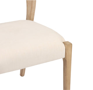 Winona Curved Wood Back Dining Chair with Upholstered Seat (Set of 2)