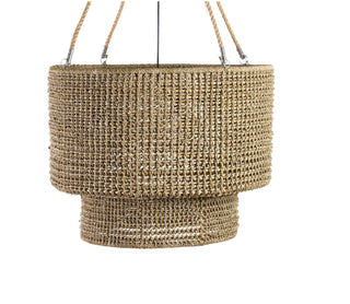 32" Woven Manila Rope Chandelier