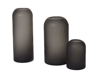 Smoky Dome Glass Vase