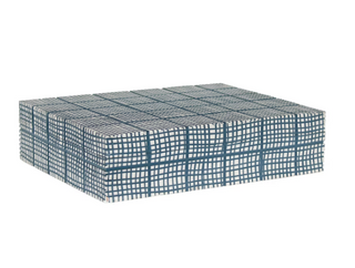 Abstract Grid Blue Decorative Box