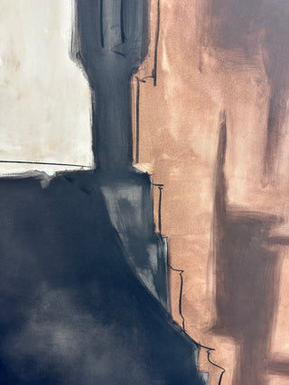 70.5 x 70.5" Custom Black and Brown Artwork