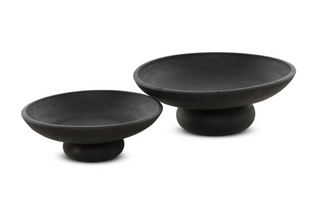 Black Pedestal Bowl