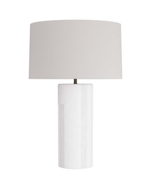White large terracotta table lamp