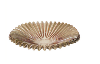 Brown Fluted Bowl