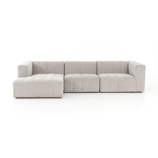 Channeled 3pc Sectional Chaise