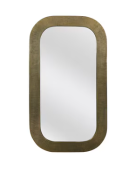 JF rectangular brass mirror
