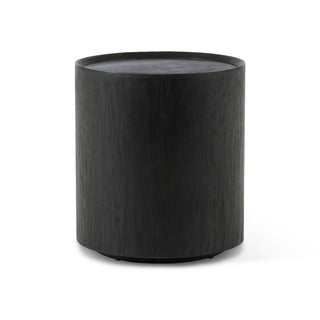 Black Wood End Table