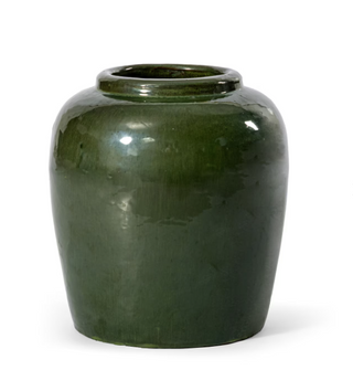 Green 18.25" Stoneware Vase