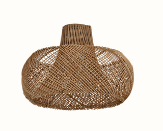 Rattan Dome Semi Flush Pendant