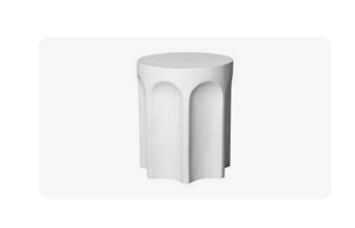 Column Side Table, White