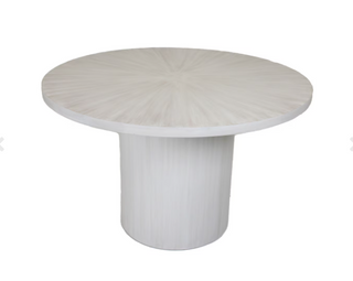 48" White Wash Dining Table