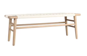 JF natural wood bench