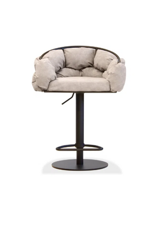 Puffy Gray Concrete Bar Stool