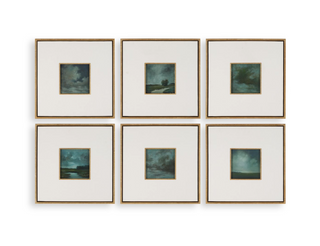 24x24 Framed Evening Landscape Artwork