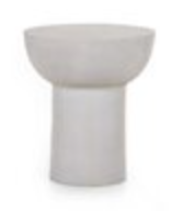 4H searcy end table matte white