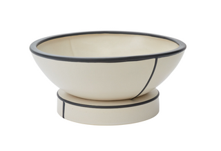 Theme Off White with Black Trim Bowl