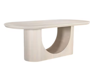 JF Sherrod Celeste Arch Base 84"W Oval Dining Table