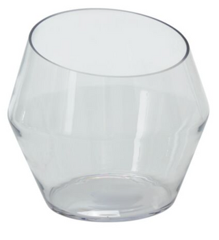 Clear diagonal bowl