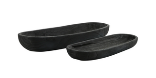 Black Wood Decor Long Plate