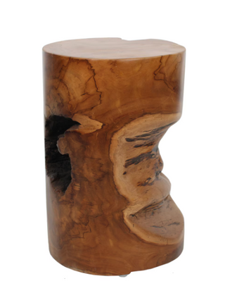 Burl Round Side Table