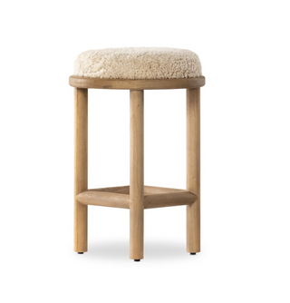 Shearling Beige Stool