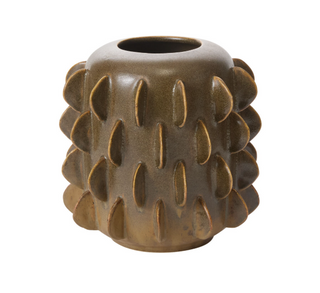 Ceramic Vase with Semicircle Tabs