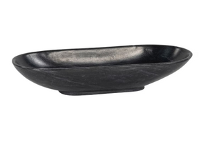 Oval Black Stone Bowl