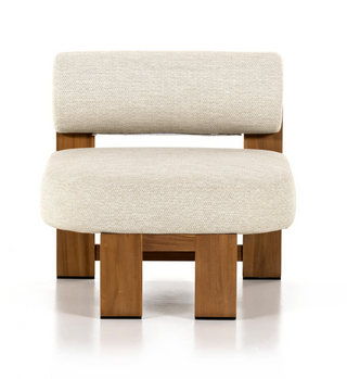 Teak Frame Accent Chair
