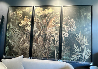 55x99" Framed Flora Mural