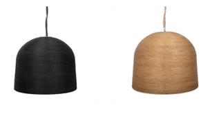 24" Rattan Pendant Light