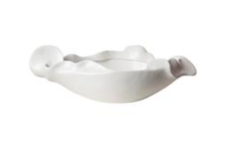 Abstract Ceramic Bowl, white