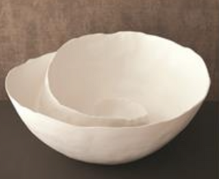 Spiral bowl - matte white