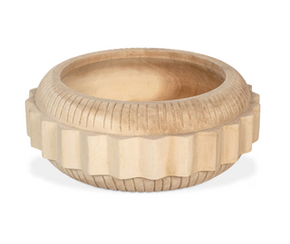 Geometric Wooden Bowl
