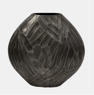 Silver Aluminum Vase