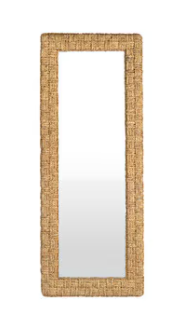 JF water hyacinth floor mirror 76''H