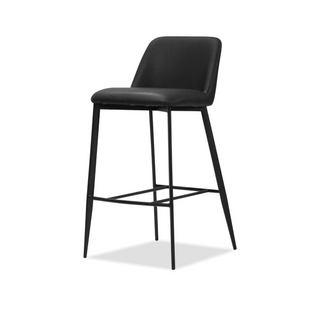 Leatherette Counter Stool, Black