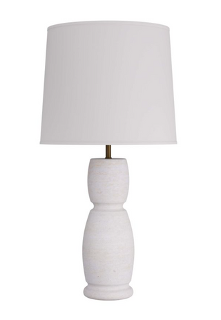 White terracotta table lamp