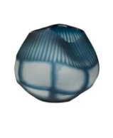 Frost Blue Glass Bowl