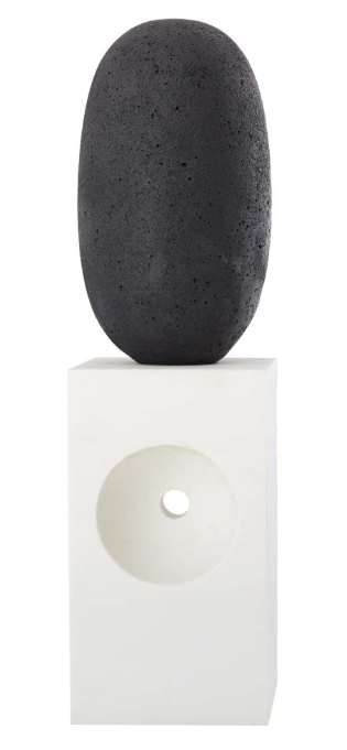 Marble black and white sculpture
