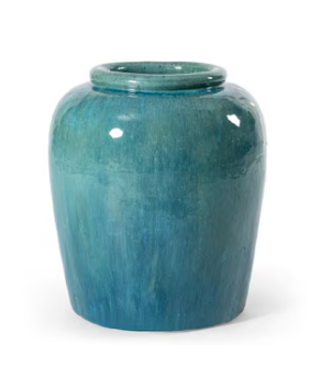 Blue 18" Stoneware Vase