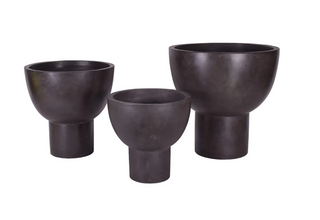 Black Concrete Pot