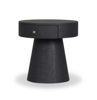 Black Linen Nightstand
