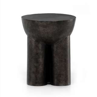 Concrete 16" Dark Gray End Table