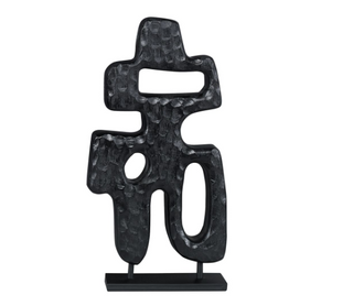 UM black wood sculpture