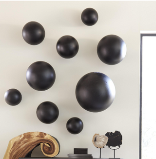 Black Ball Wall Decor