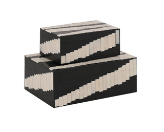Zebra Pattern Resin Small Decorative Box