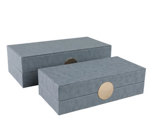 Blue Leather Decorative Box