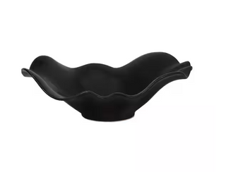 Black Ruffled Edge Bowl